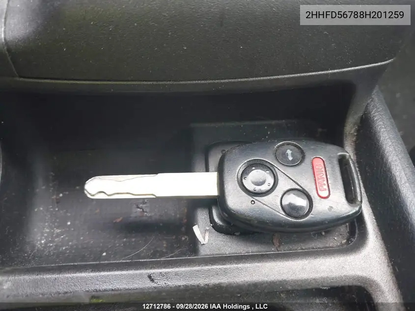 2008 ACURA CSX VIN 2HHFD56788H201259 — фото 10