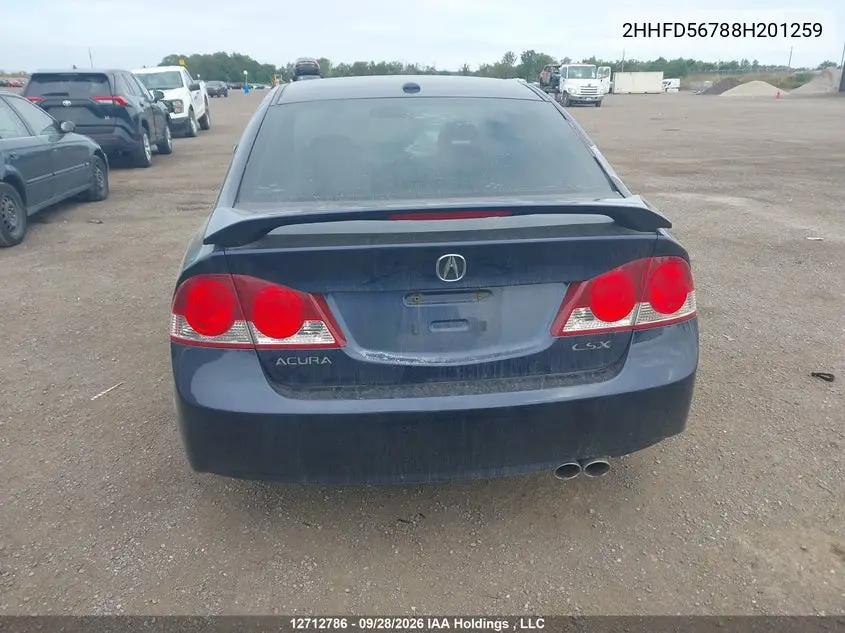 2008 ACURA CSX VIN 2HHFD56788H201259 — фото 16