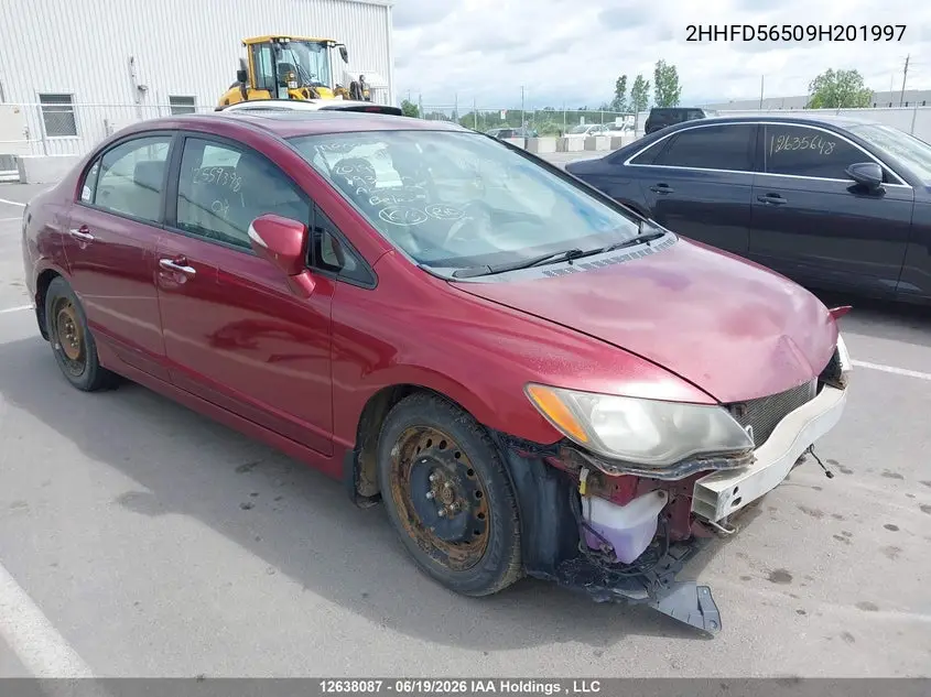 ACURA CSX 2009, VIN 2HHFD56509H201997