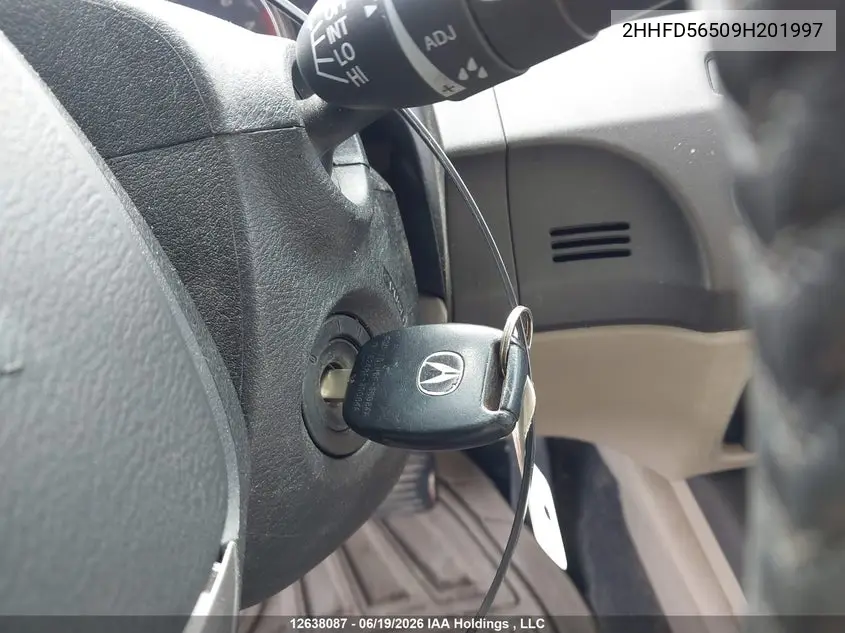 2009 ACURA CSX VIN 2HHFD56509H201997 — фото 10