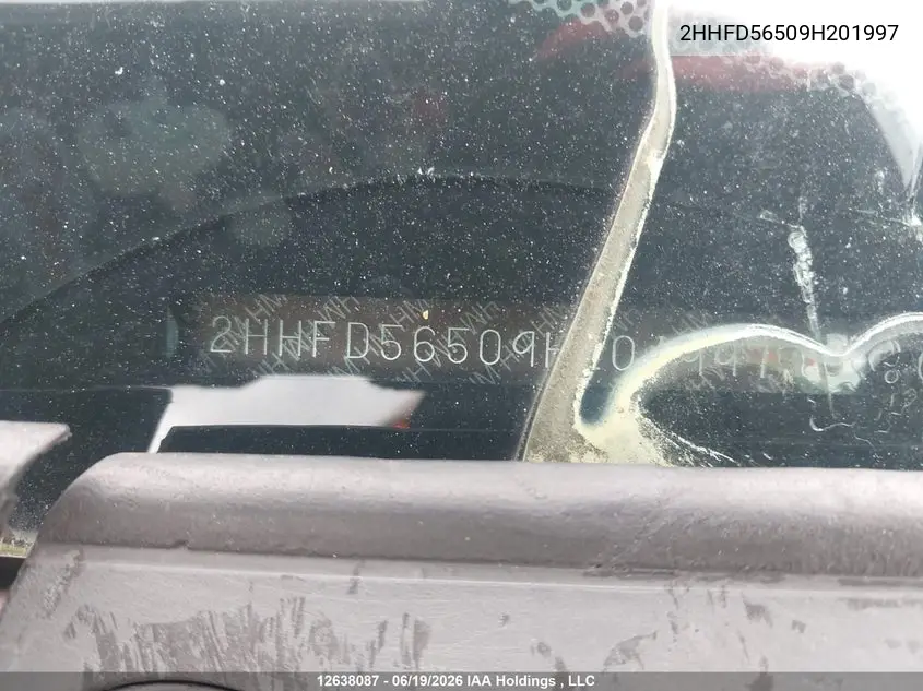 2009 ACURA CSX VIN 2HHFD56509H201997 — фото 17