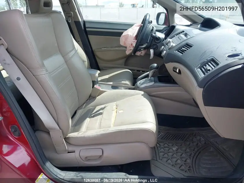 2009 ACURA CSX VIN 2HHFD56509H201997 — фото 5