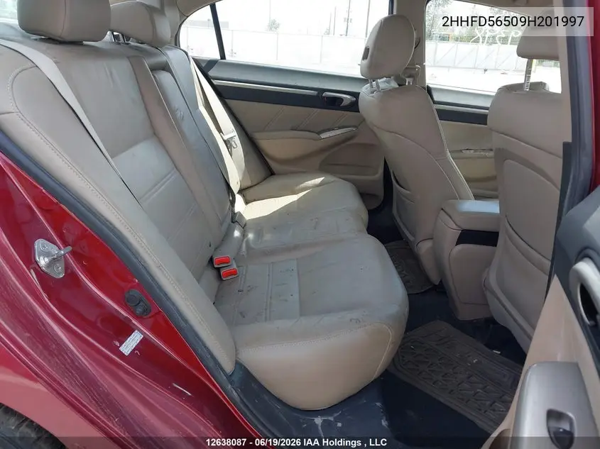 2009 ACURA CSX VIN 2HHFD56509H201997 — фото 8