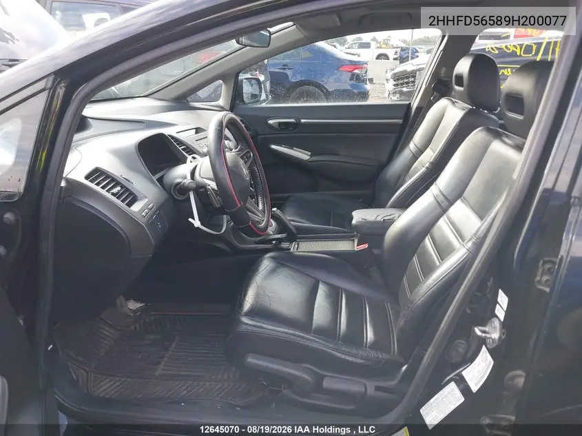 2009 ACURA CSX VIN 2HHFD56589H200077 — фото 17