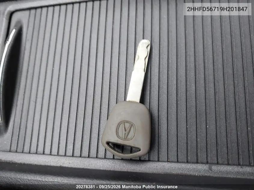 2009 ACURA CSX VIN 2HHFD56719H201847 — фото 10