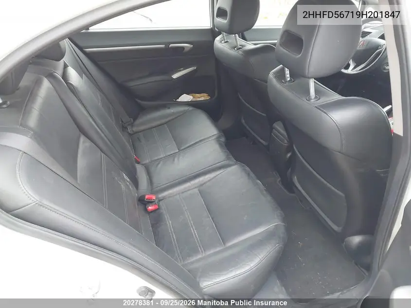 2009 ACURA CSX VIN 2HHFD56719H201847 — фото 7