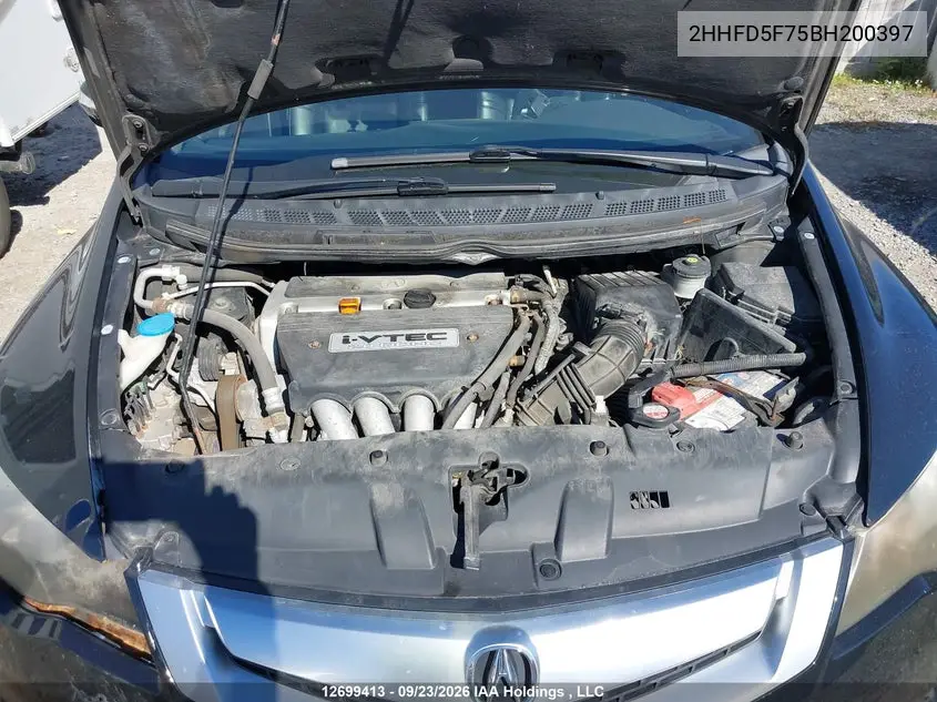 2011 ACURA CSX VIN 2HHFD5F75BH200397 — фото 10