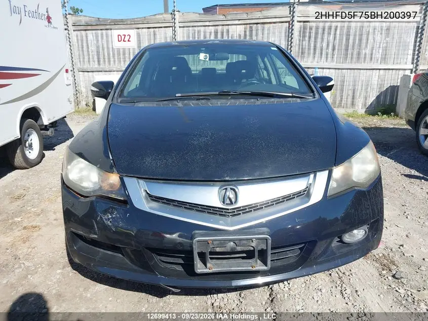 2011 ACURA CSX VIN 2HHFD5F75BH200397 — фото 12