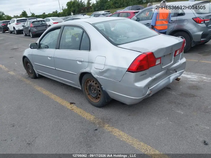 2002 ACURA EL VIN 2HHES36632H004505 — фото 3
