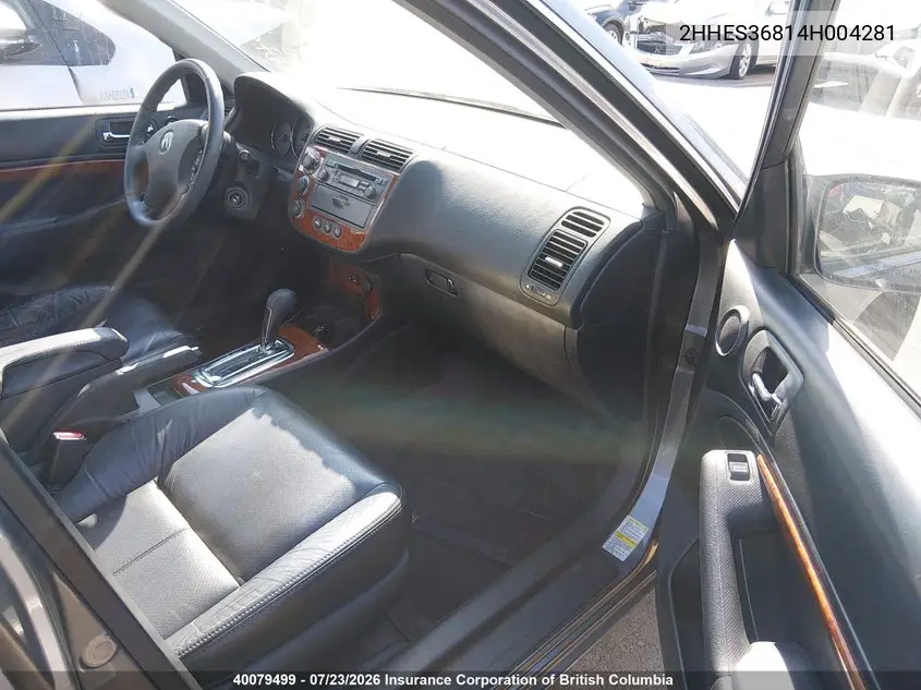 2004 ACURA EL VIN 2HHES36814H004281 — фото 5