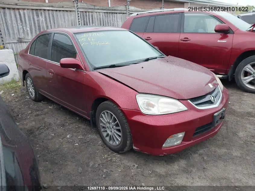 ACURA EL 2005, VIN 2HHES36825H101622