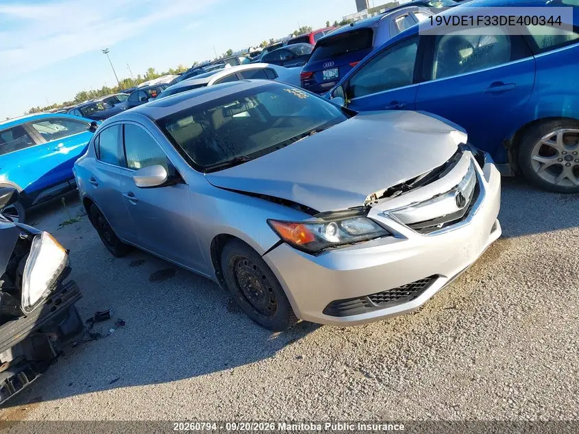 ACURA ILX 2013, VIN 19VDE1F33DE400344