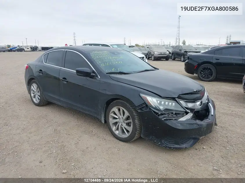 ACURA ILX 2016, VIN 19UDE2F7XGA800586