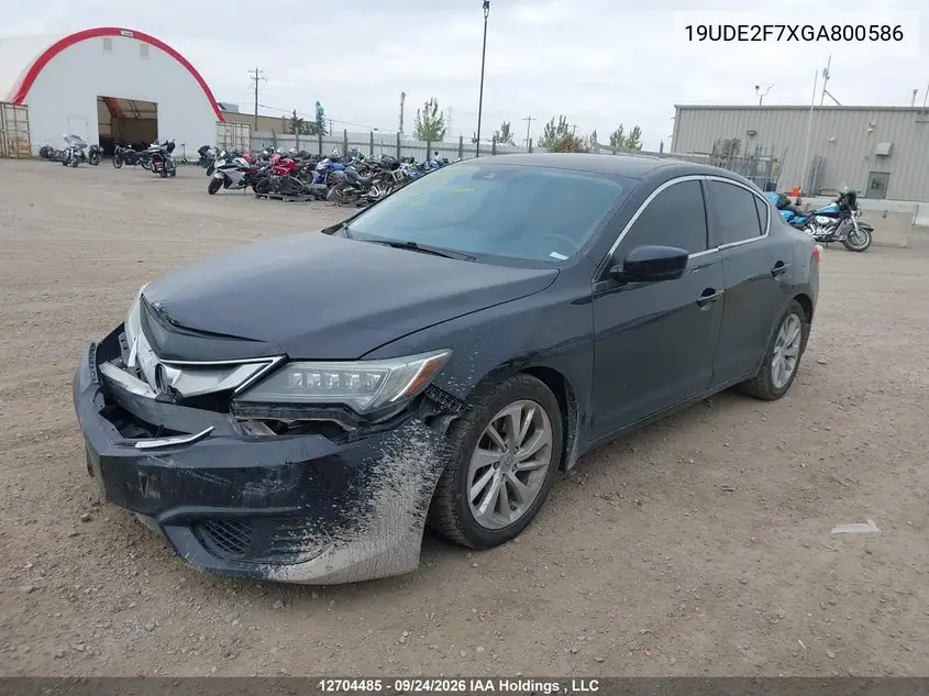 2016 ACURA ILX VIN 19UDE2F7XGA800586 — фото 2