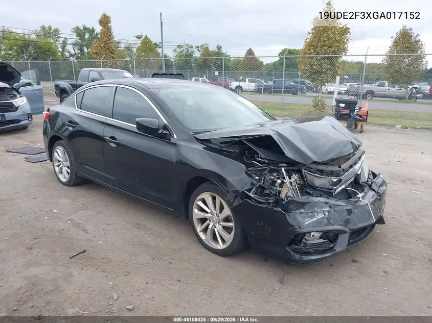 ACURA ILX 2016, VIN 19UDE2F3XGA017152