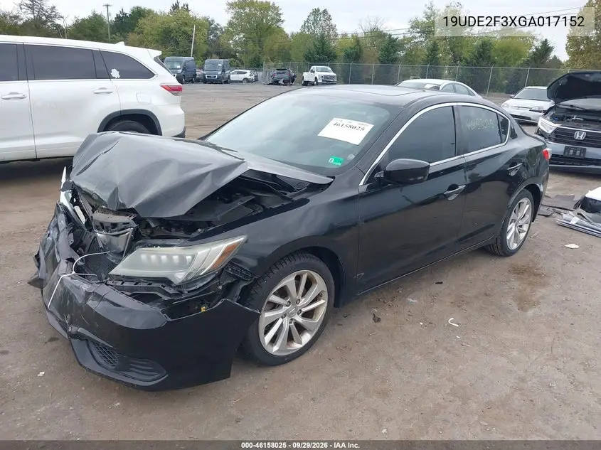 2016 ACURA ILX VIN 19UDE2F3XGA017152 — фото 2