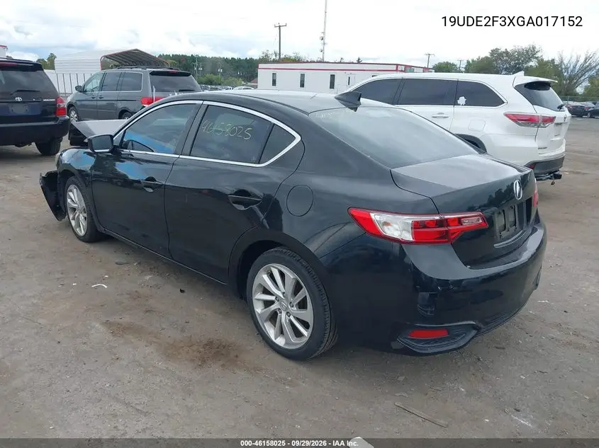 2016 ACURA ILX VIN 19UDE2F3XGA017152 — фото 3