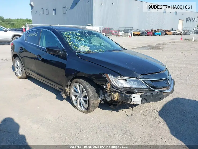 ACURA ILX 2017, VIN 19UDE2F7XHA801061