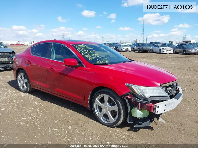 ACURA ILX 2017, VIN 19UDE2F71HA801885