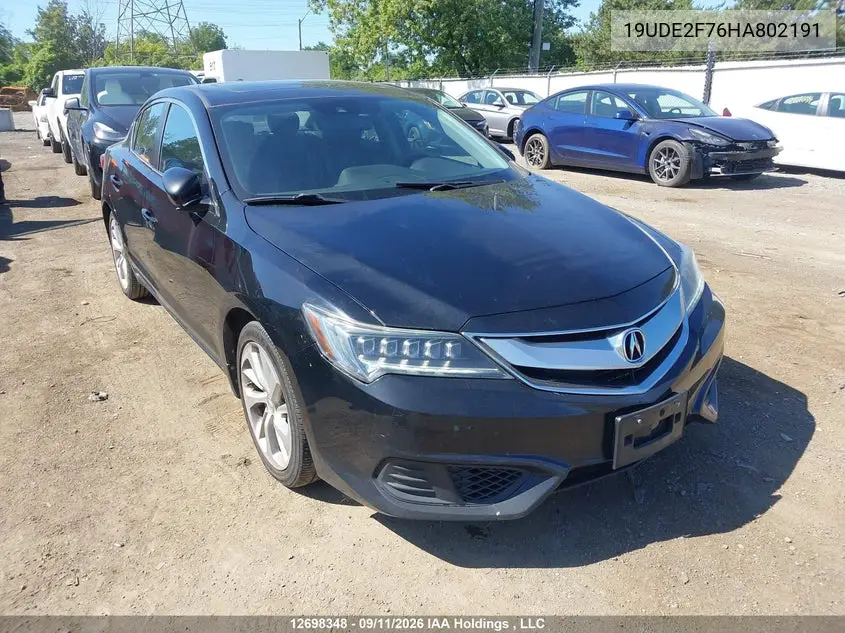ACURA ILX 2017, VIN 19UDE2F76HA802191