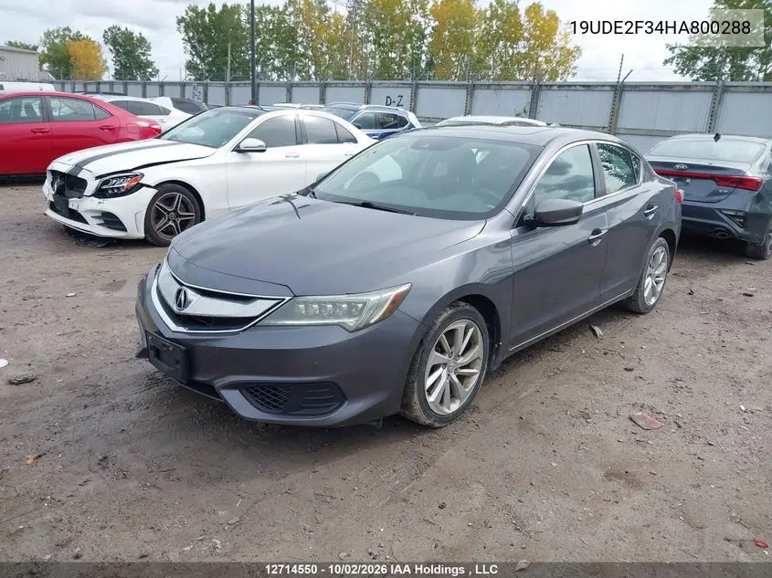 2017 ACURA ILX VIN 19UDE2F34HA800288 — фото 2