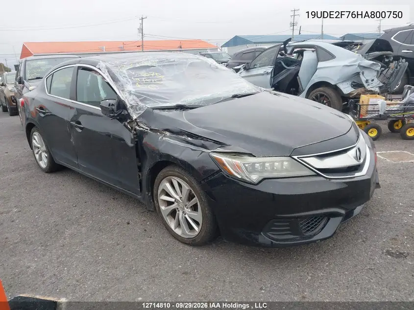 ACURA ILX 2017, VIN 19UDE2F76HA800750