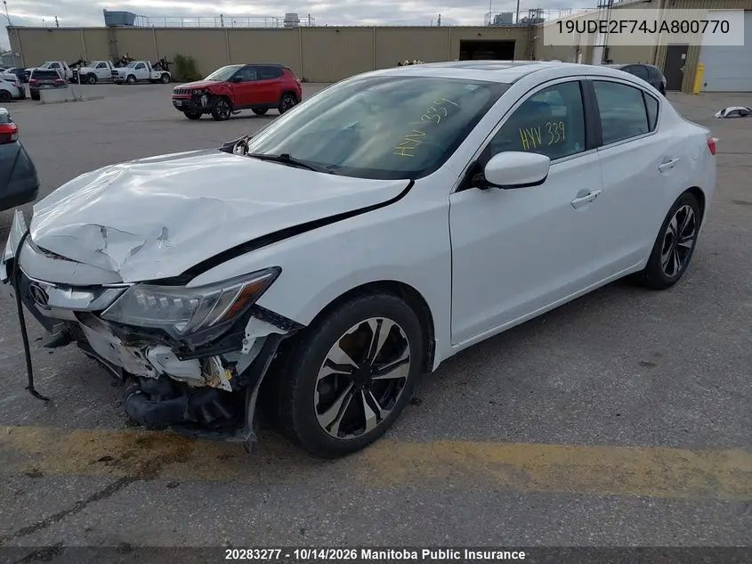 2018 ACURA ILX VIN 19UDE2F74JA800770 — фото 2