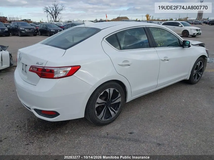 2018 ACURA ILX VIN 19UDE2F74JA800770 — фото 4