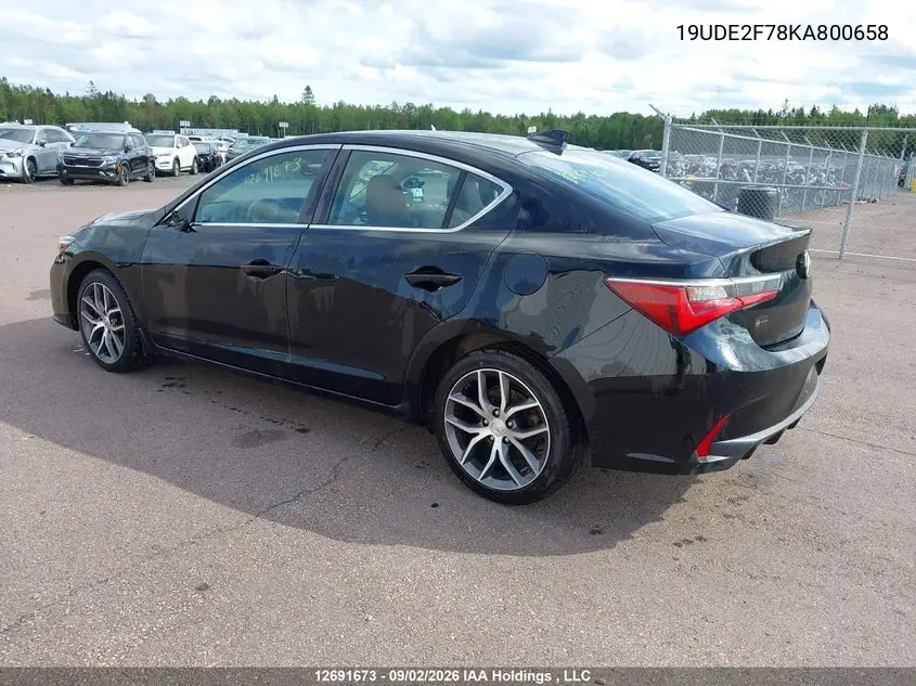 2019 ACURA ILX VIN 19UDE2F78KA800658 — фото 3