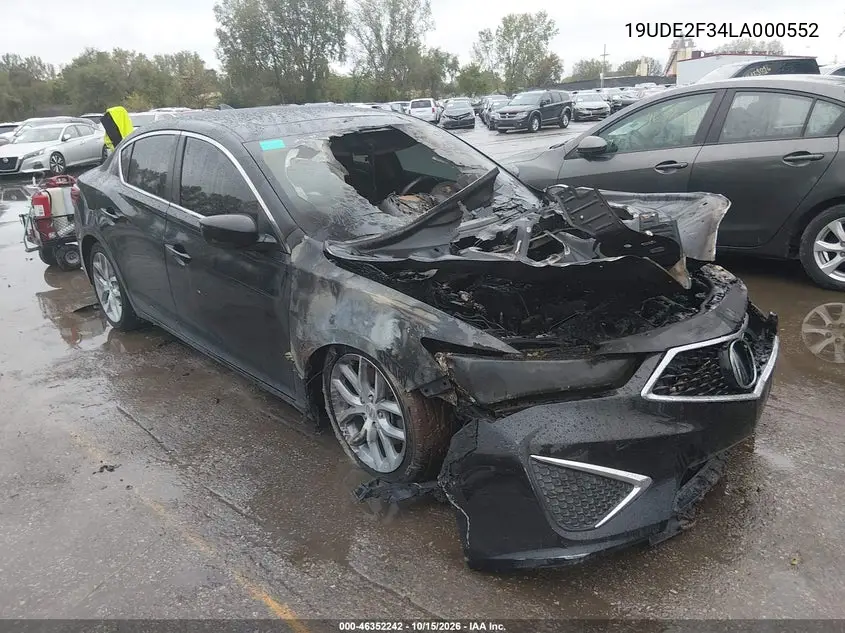 ACURA ILX 2020, VIN 19UDE2F34LA000552