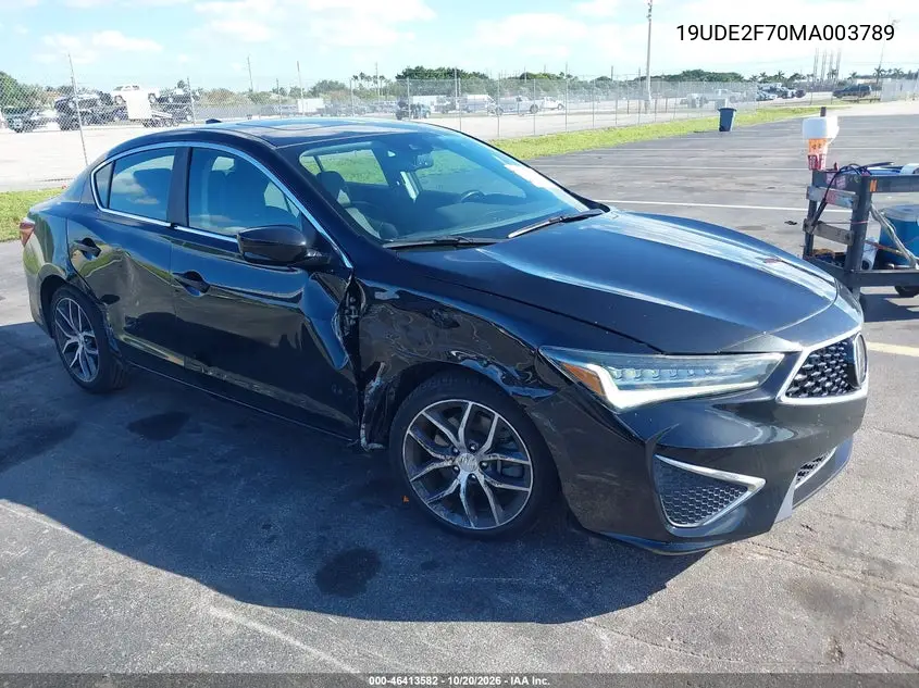 ACURA ILX 2021, VIN 19UDE2F70MA003789