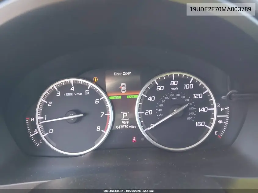 2021 ACURA ILX VIN 19UDE2F70MA003789 — фото 7
