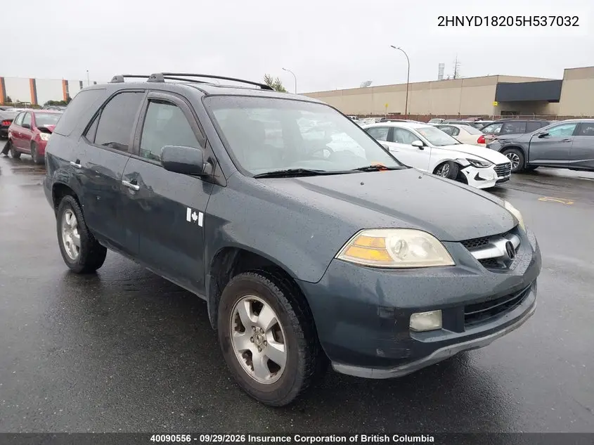 ACURA MDX 2005, VIN 2HNYD18205H537032