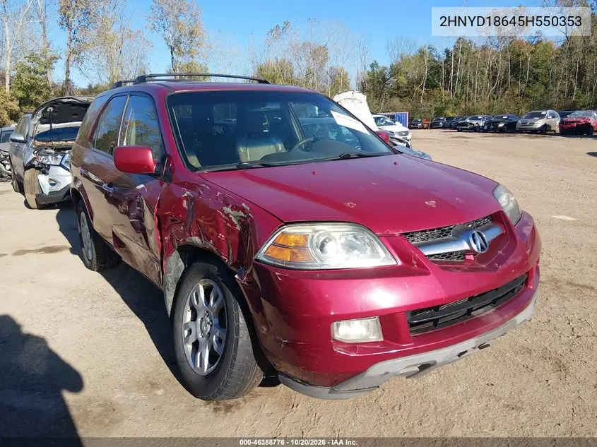 ACURA MDX 2005, VIN 2HNYD18645H550353