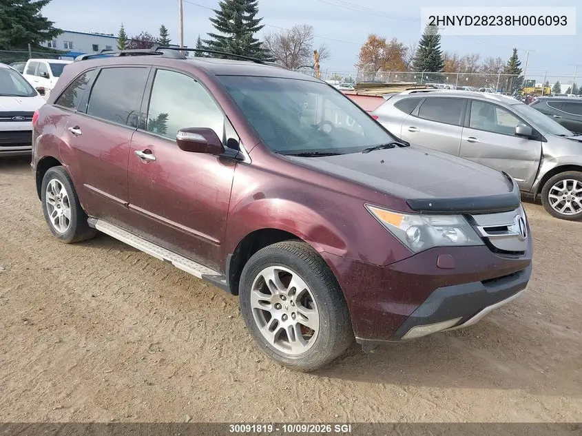 ACURA MDX 2008, VIN 2HNYD28238H006093