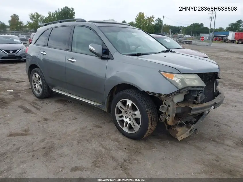 ACURA MDX 2008, VIN 2HNYD28368H538608
