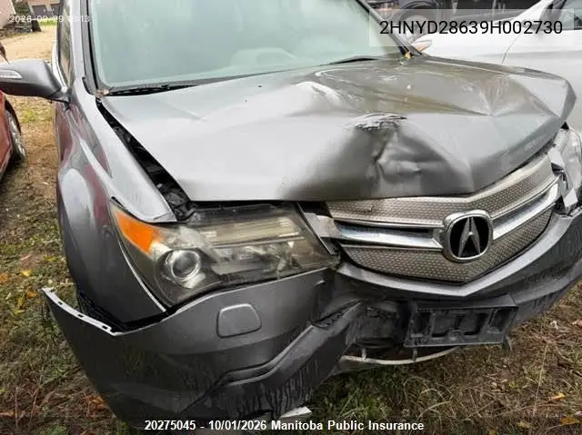 ACURA MDX 2009, VIN 2HNYD28639H002730