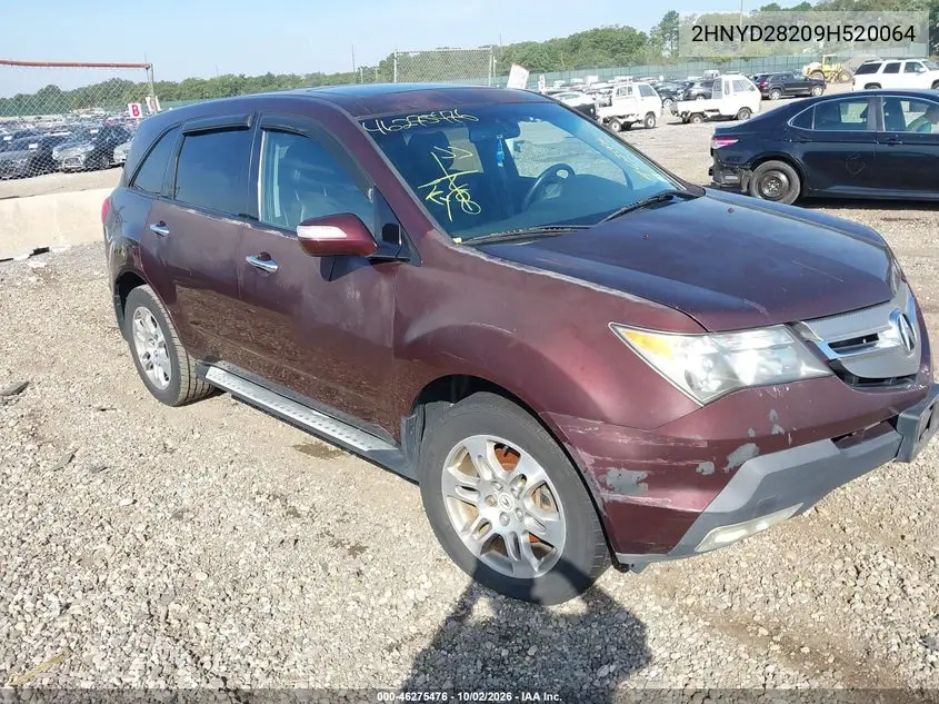 ACURA MDX 2009, VIN 2HNYD28209H520064
