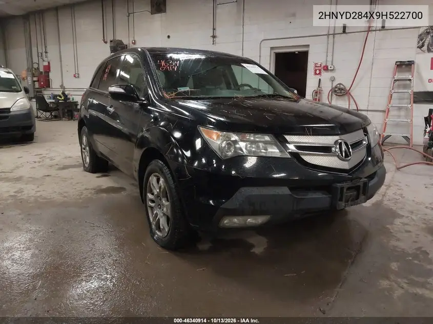 ACURA MDX 2009, VIN 2HNYD284X9H522700