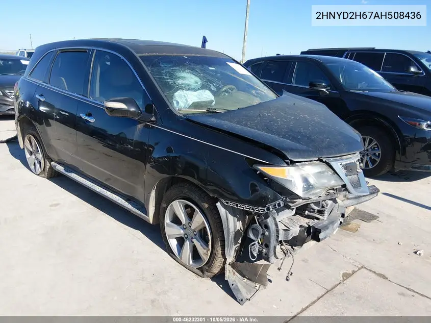 ACURA MDX 2010, VIN 2HNYD2H67AH508436