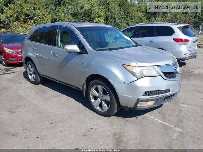 ACURA MDX 2010, VIN 2HNYD2H61AH504138