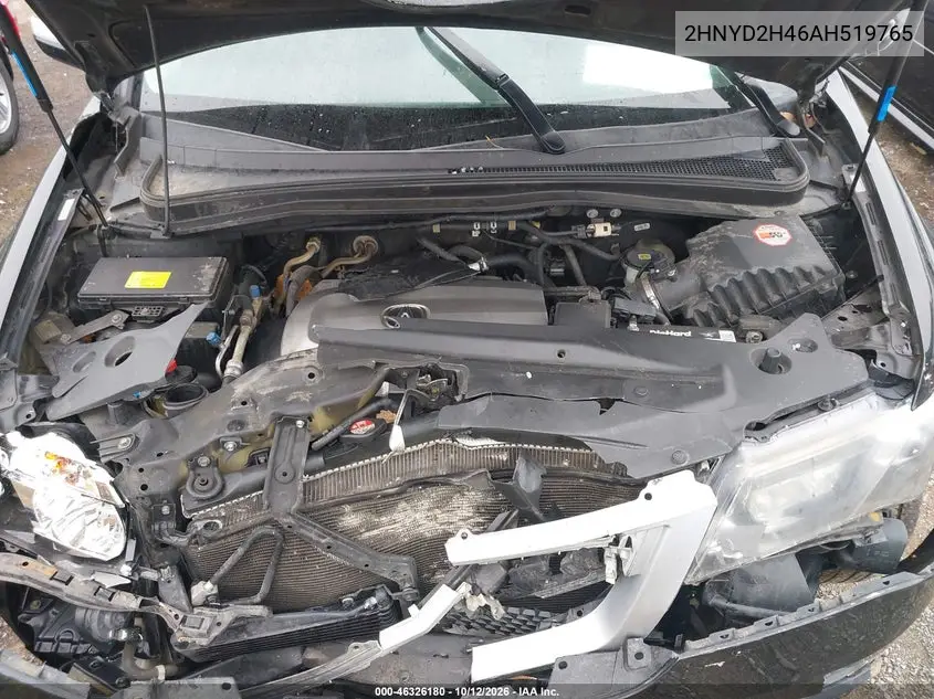 ACURA MDX 2010, VIN 2HNYD2H46AH519765