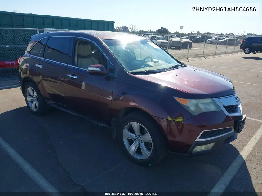 ACURA MDX 2010, VIN 2HNYD2H61AH504656