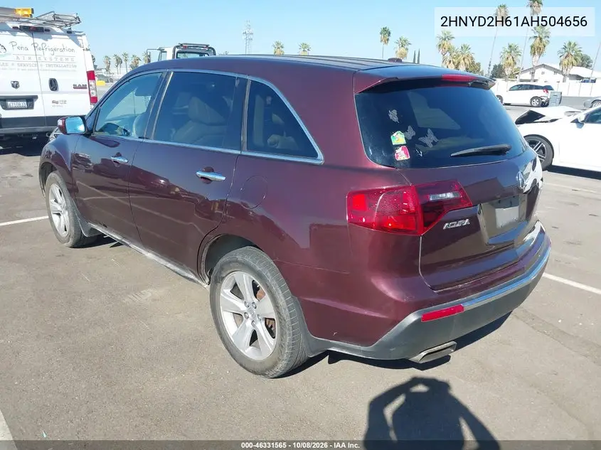2010 ACURA MDX VIN 2HNYD2H61AH504656 — фото 3