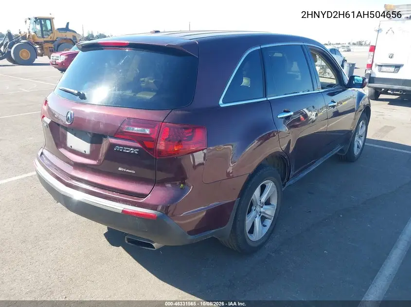 2010 ACURA MDX VIN 2HNYD2H61AH504656 — фото 4