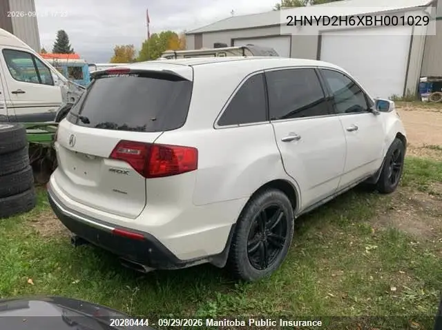 2011 ACURA MDX VIN 2HNYD2H6XBH001029 — фото 4