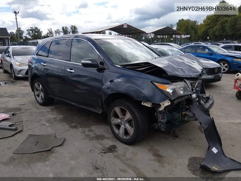 ACURA MDX 2011, VIN 2HNYD2H69BH533646