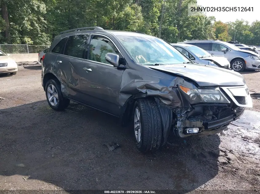 ACURA MDX 2012, VIN 2HNYD2H35CH512641