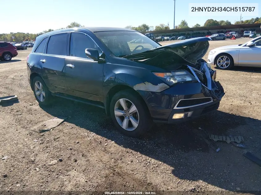 ACURA MDX 2012, VIN 2HNYD2H34CH515787