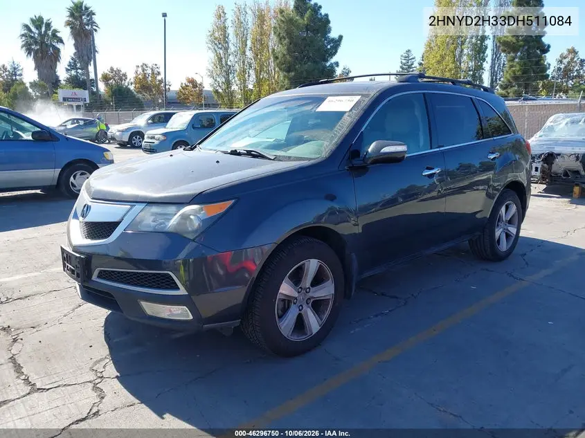 2013 ACURA MDX VIN 2HNYD2H33DH511084 — фото 2
